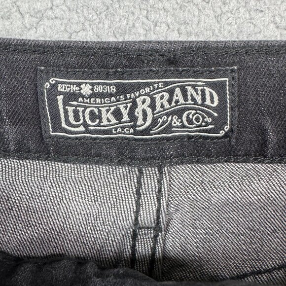 Lucky Brand Jeans Women Size 6/26 Washed Black Authentic Straight Crop Stretch - Picture 8 of 13